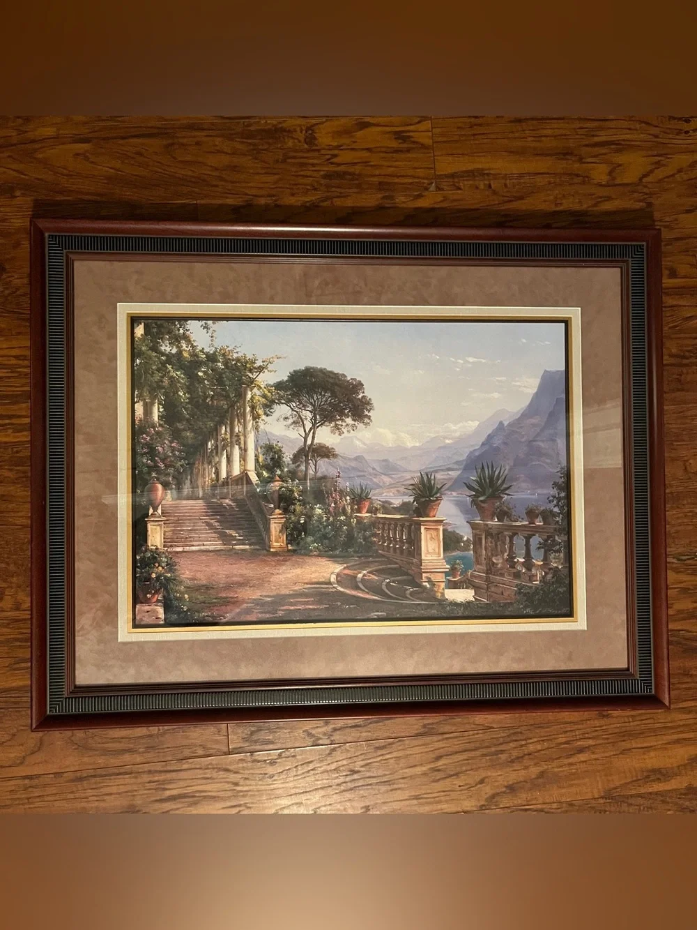 Lodge on Lake Como Print by Danish Artist Carl Frederik Aagaad.